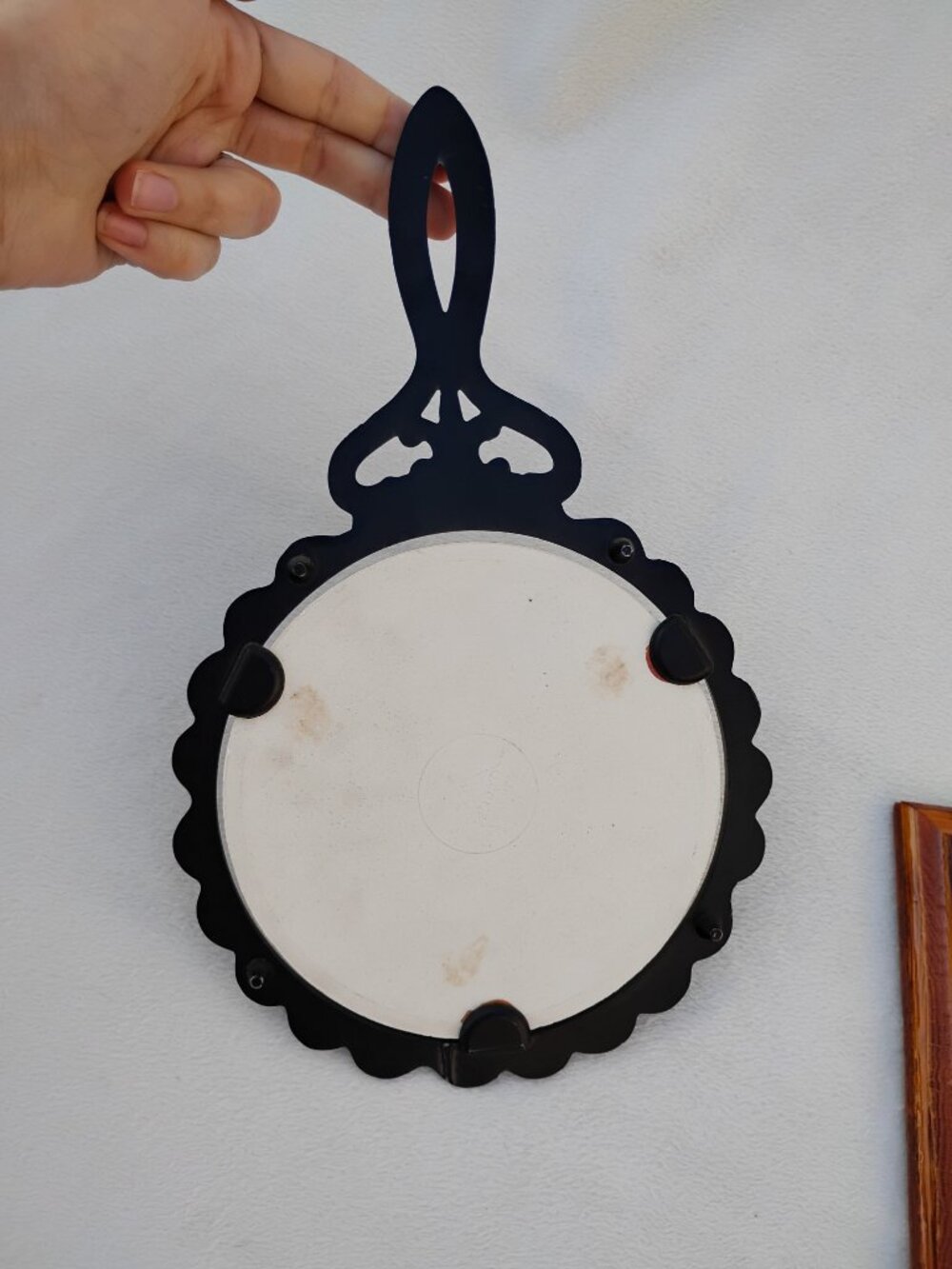 Lot of 2 Vintage Trivet Pot Holder & Wood Wall Signage Plaque Encouraging Decor - Picture 12 of 16